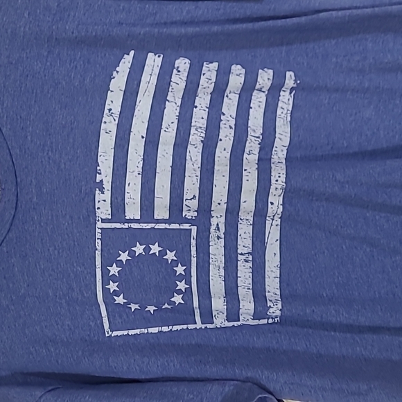 Blue 2AUSA 1776 patriot American flag size XL crewneck t-shirt - Picture 2 of 7